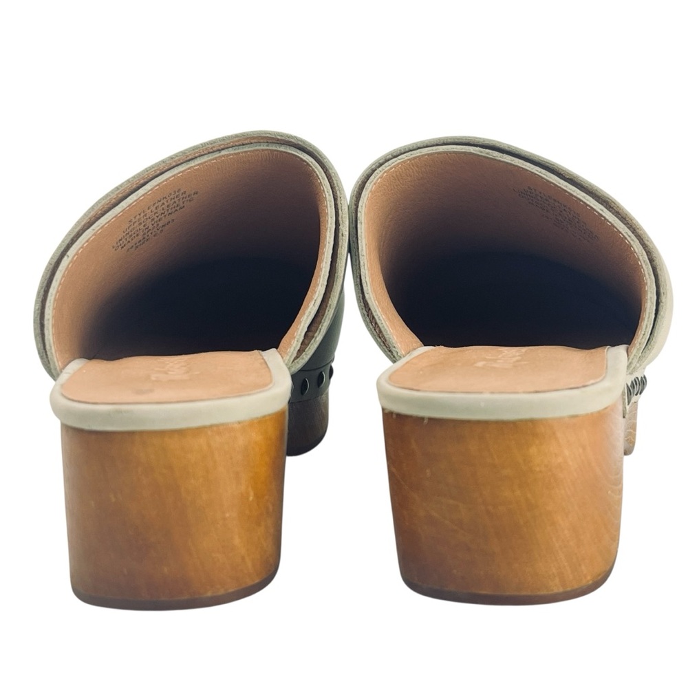 Madewell Cecily Leather Clogs Women 6.5 in Celery Green - Picture 8 of 9